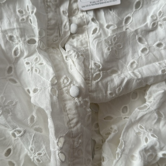 NWT LIPSY London White Cotton Broderie Belted Eyelet Shirtdress, Size 12 UK - Picture 7 of 9